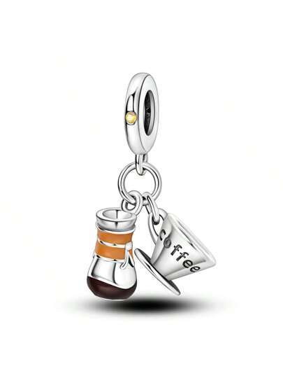Charm Cafetera Naranja y Taza de Café