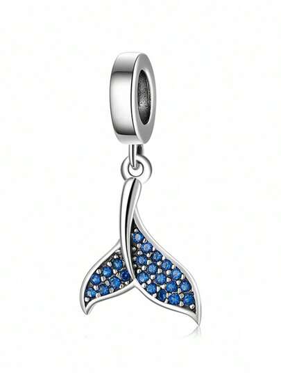 Charm Cola de Sirena Azul Brillante
