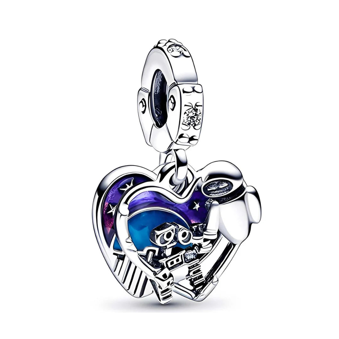 Charm colgante que brilla en la oscuridad de Wall-E & Eve