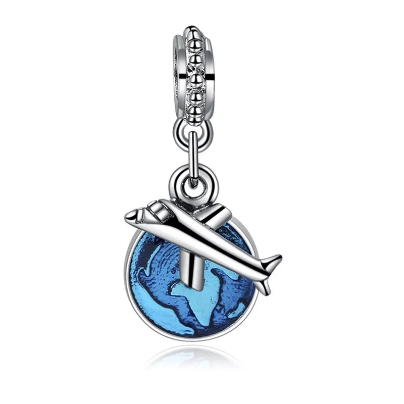 Charm Colgante del Mundo y Avión