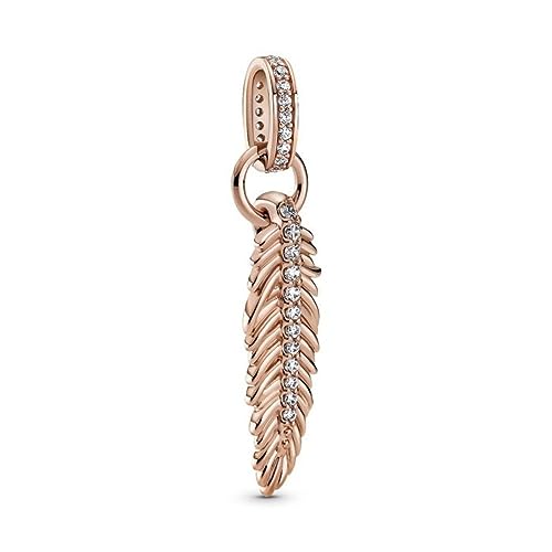 Charm Pluma Oro Rosa