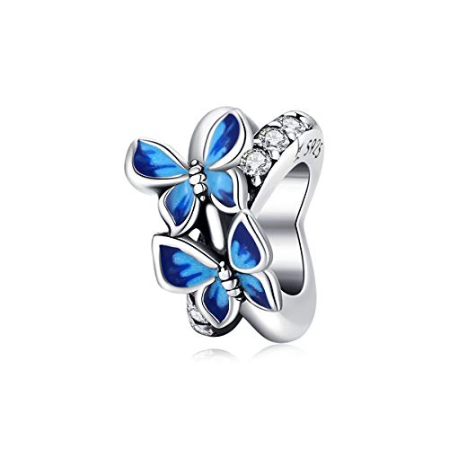 Charm Abalorio Mariposas Azules