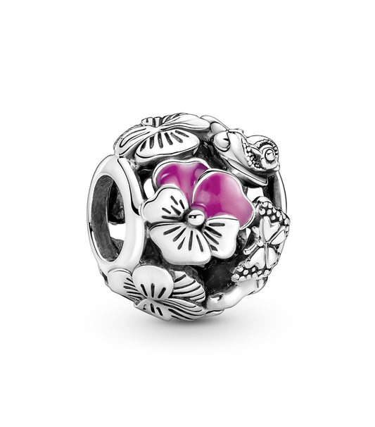 Charm Abalorio Flores y Mariposas