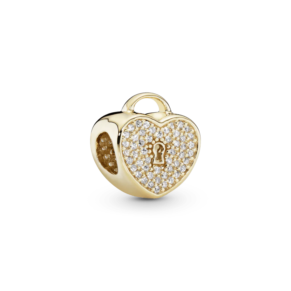 Charm Candado de Amor Con Diamantes