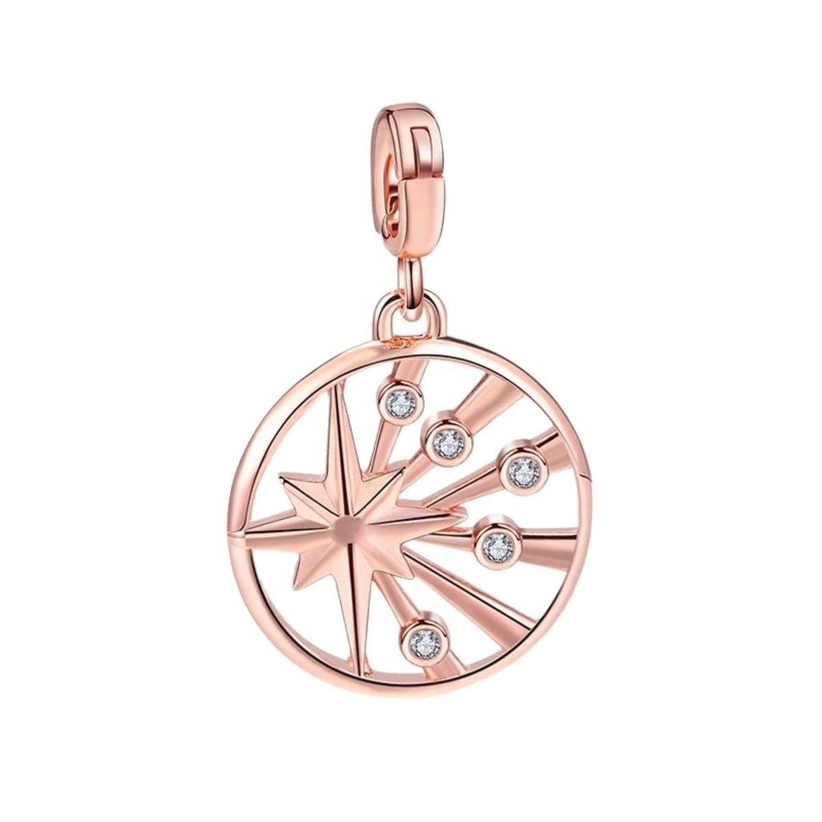Charm Estrella Fugaz Rosa Oro