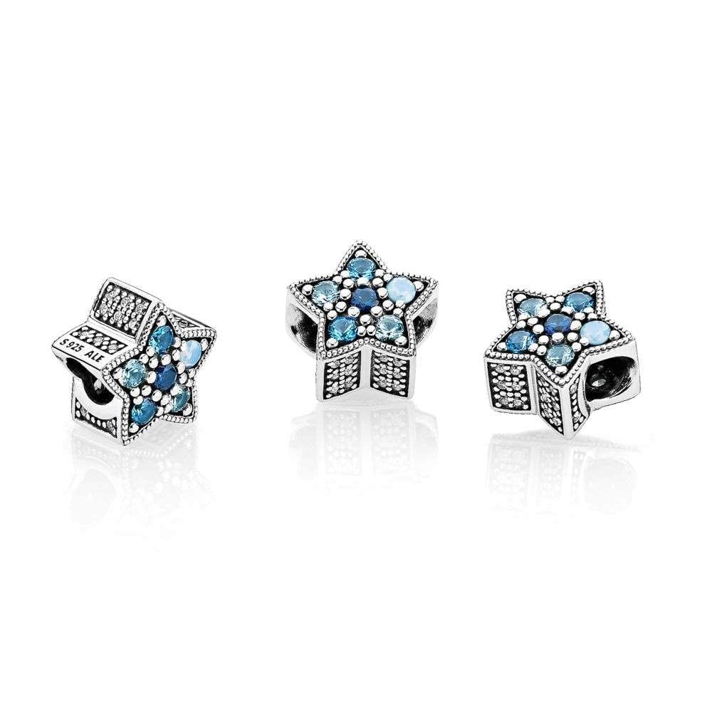 Charm Estrella y Diamantes Azules