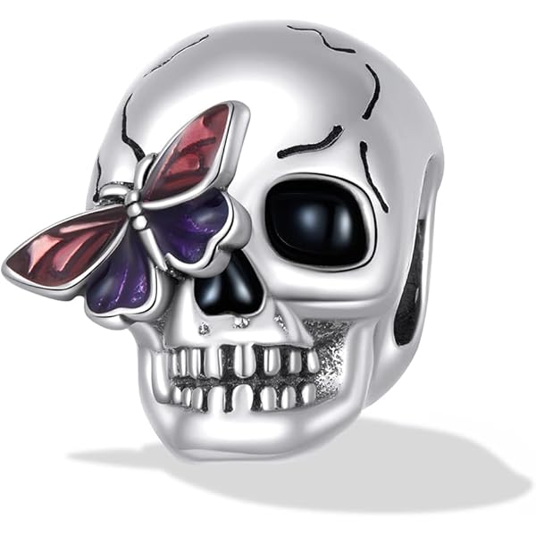Charm Calavera y Mariposa