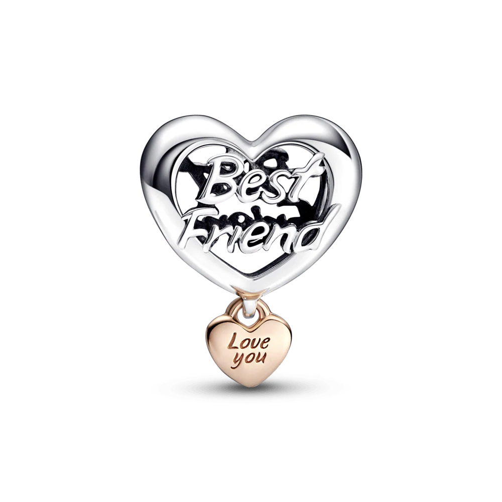 Charm Corazon Best Friend Plateado