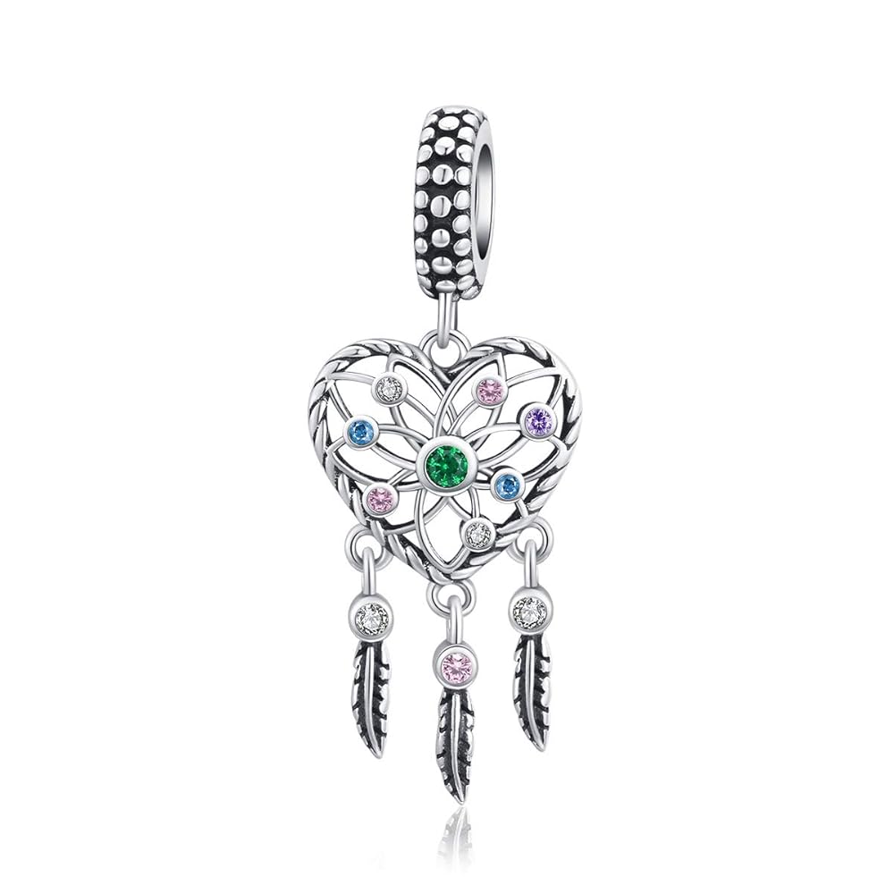 Charm Atrapasueños Corazon Encantado Plateado