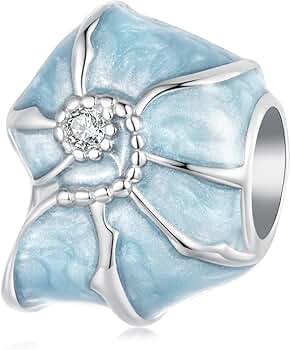 Charm Concha de Mar Azul con Diamantes