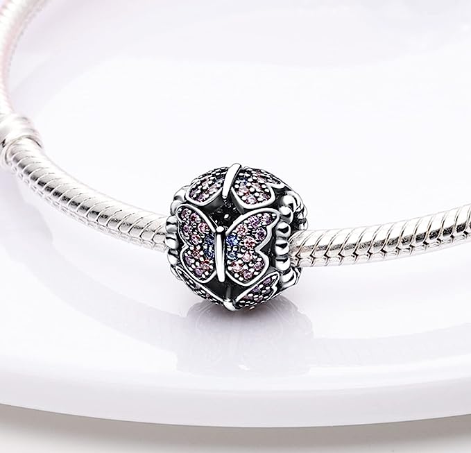 Charm Esfera de Mariposas Diamantadas