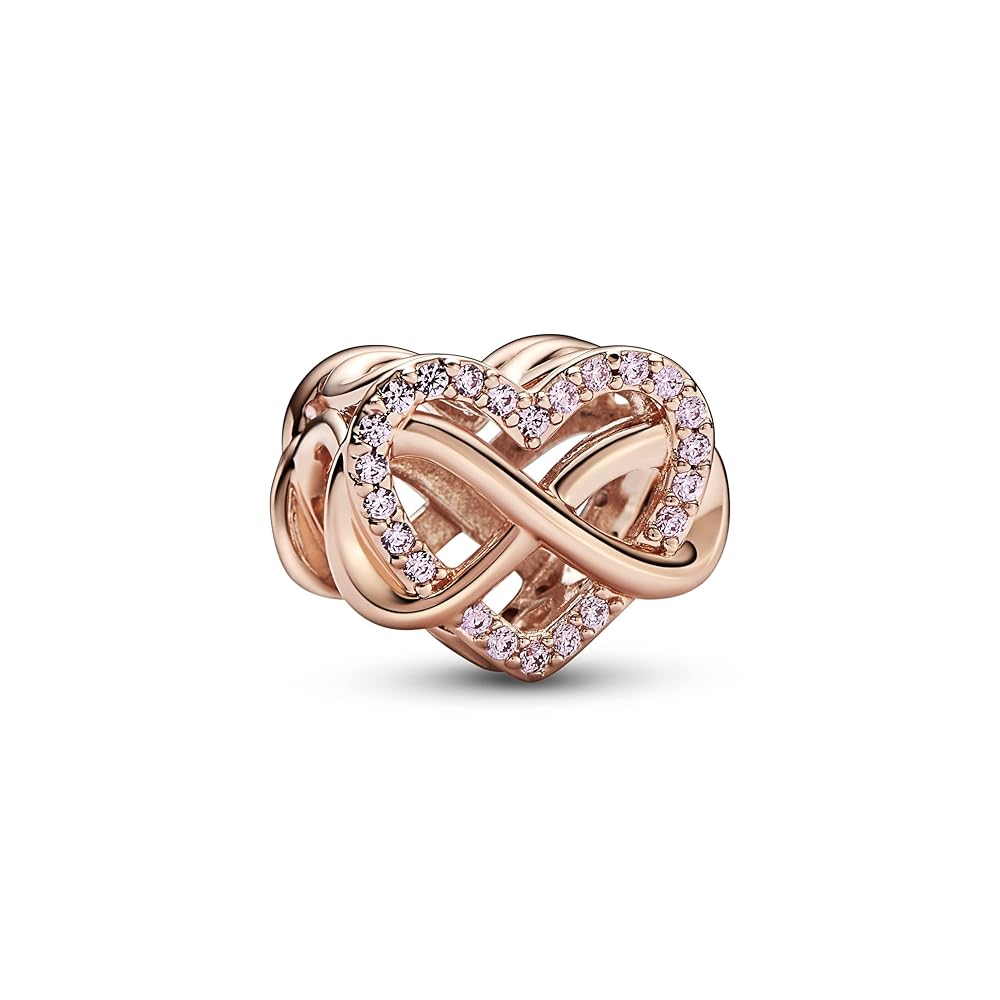 Charm Amor Infinito Con Gemas Rosas