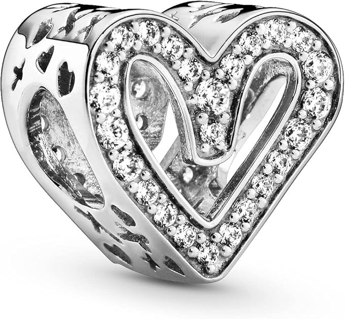 Charm Corazon de Diamantes Resplandecientes
