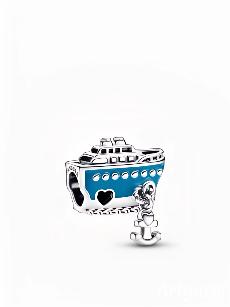 Charm Barco Azul con Ancla