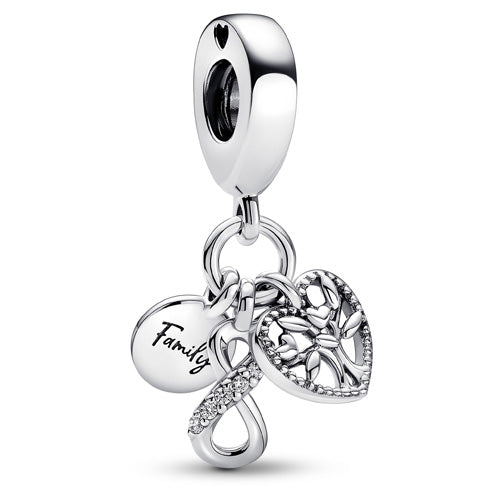 Charm Arbol en Corazon & infinito "Family"