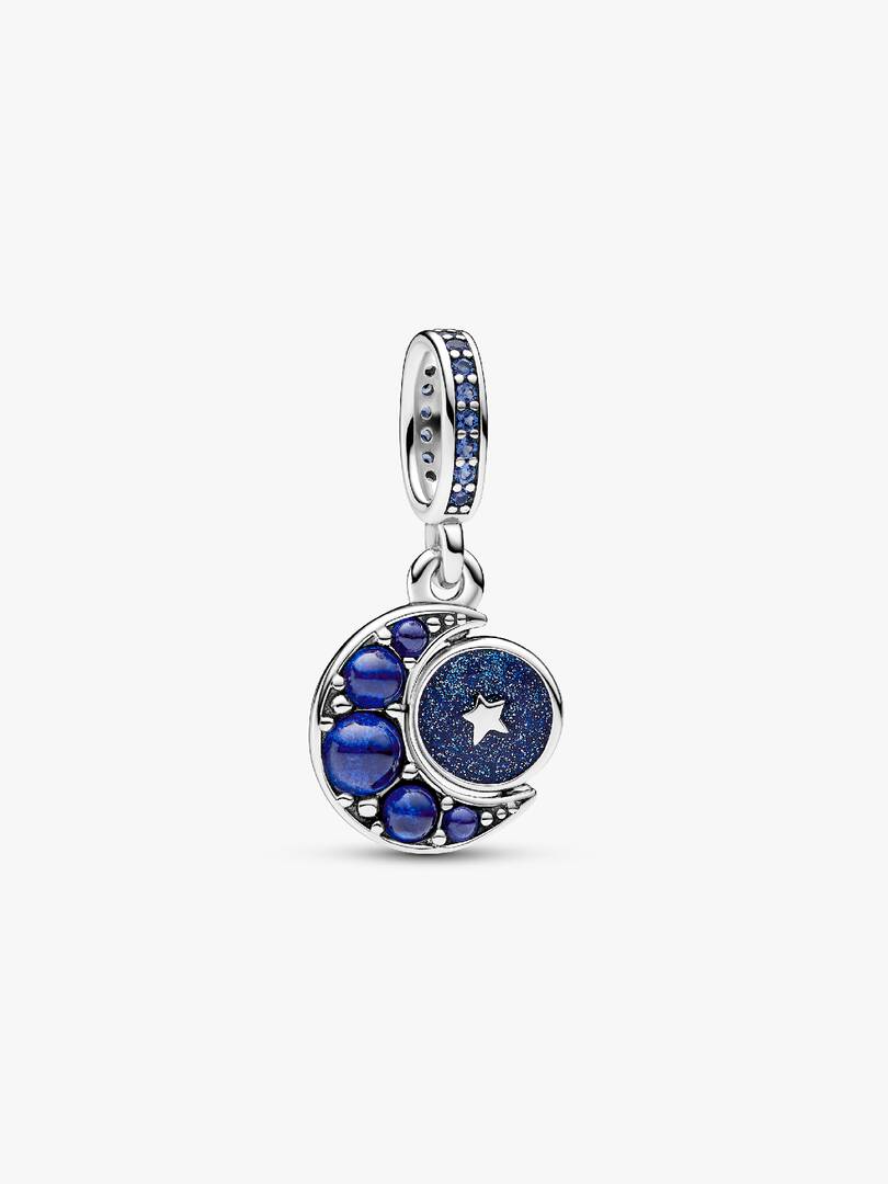 Charm Colgante Giratorio Luna Azul