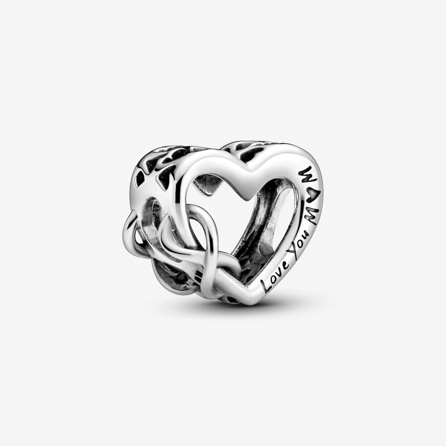 Charm Corazon Infinito "Love You Mom"