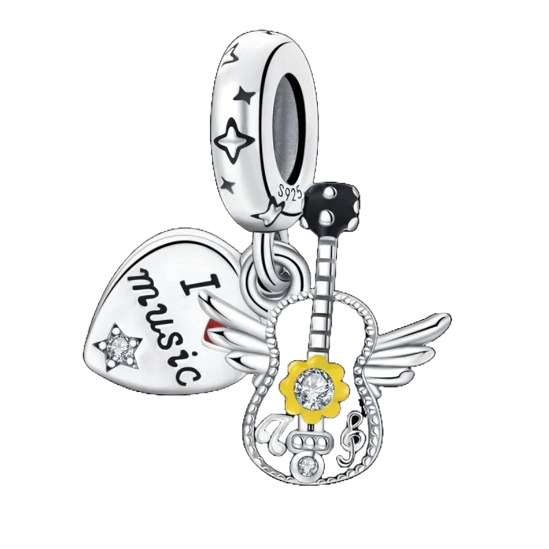 Charm Corazón y Guitarra "I Love Music"