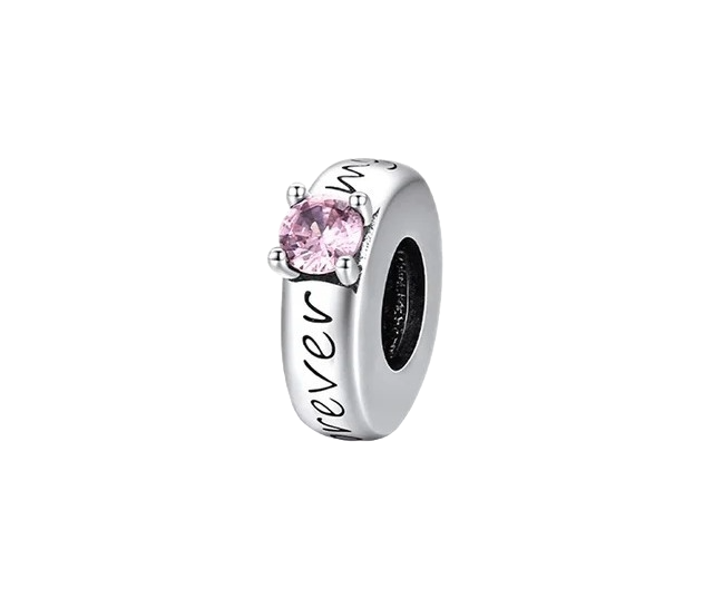 Charm Anillo Gema Rosa