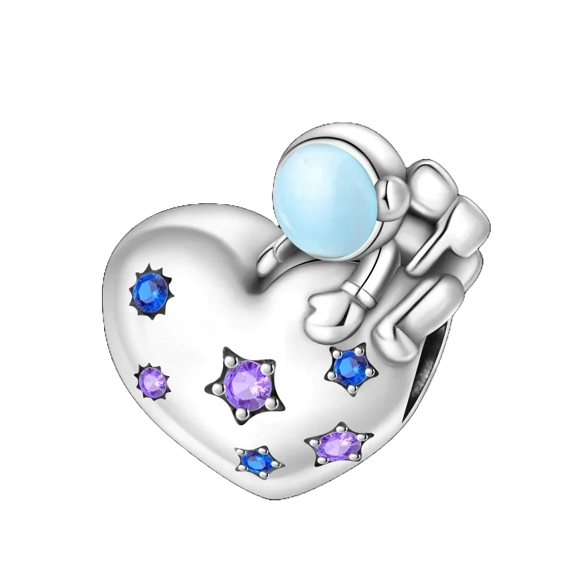 Charm Corazon Estrellado y Astronauta