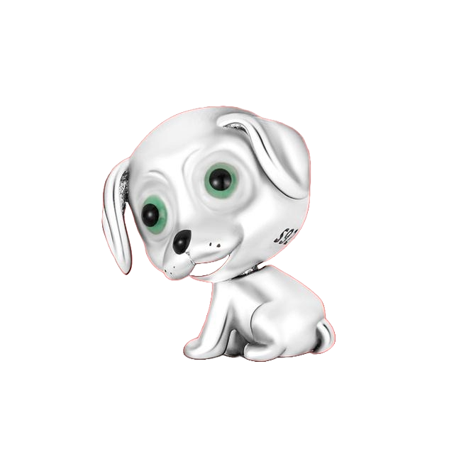 Charm Dulce Perrito Plateado