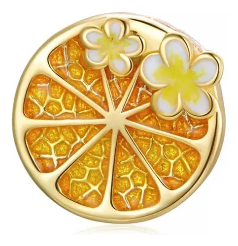 Charm Naranja y Flores