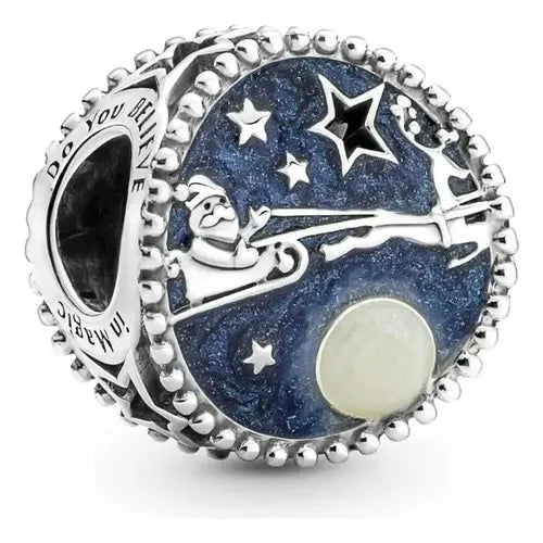 Charm Trineo Santa y Renos en la Noche Estrellada