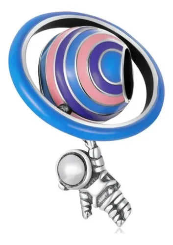 Charm Saturno Colorido y Astronauta