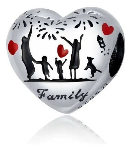 Charm Corazon Familia Feliz