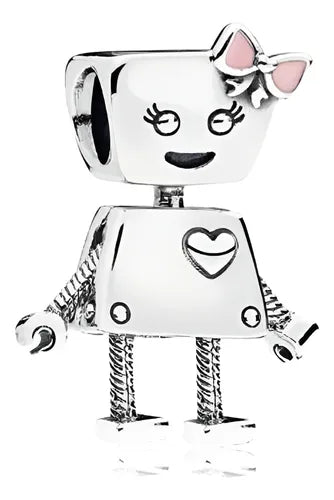 Charm Bella Bot Plateada