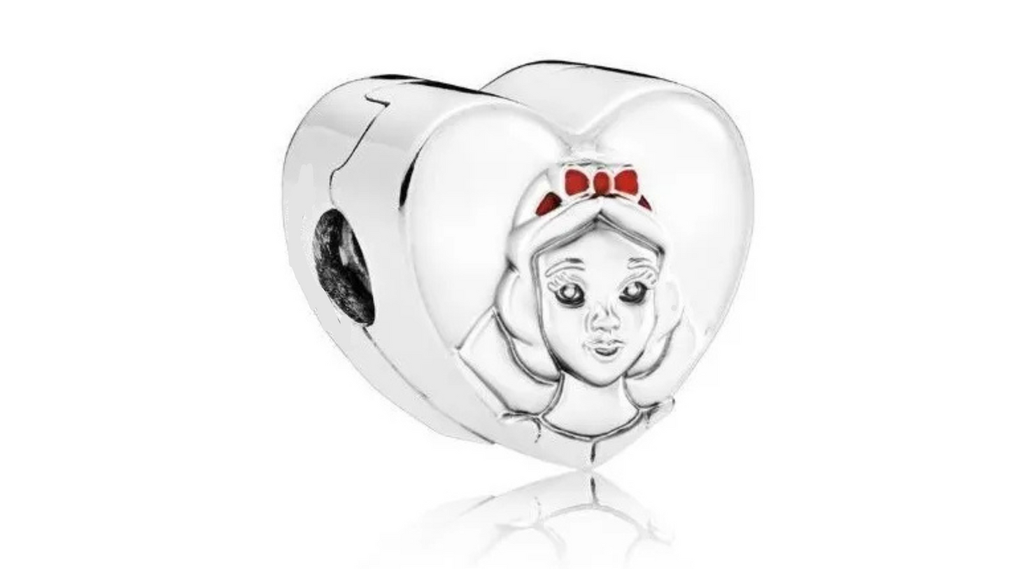 Charm Corazon Blanca Nieve