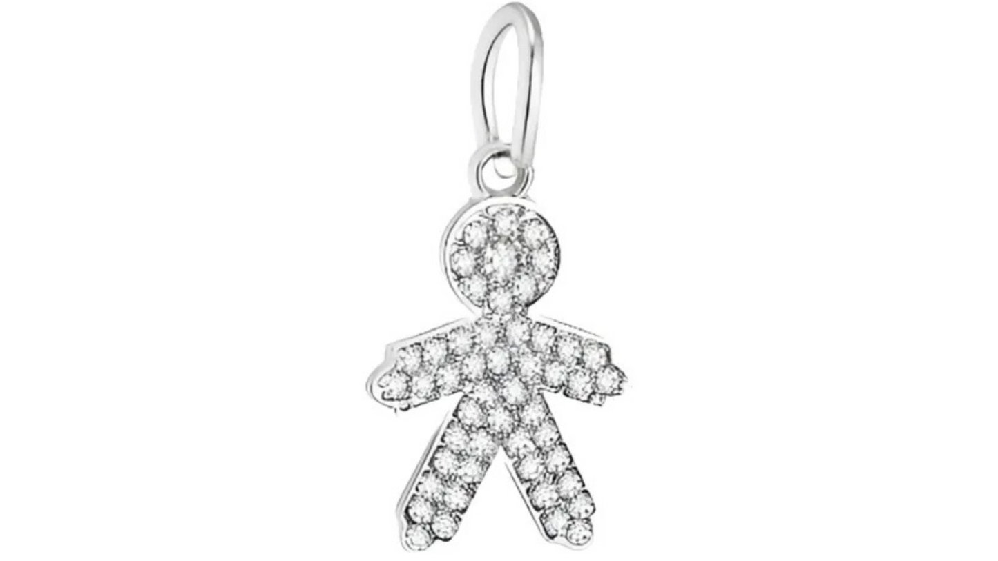 Charm Colgante de Niño con Diamantes