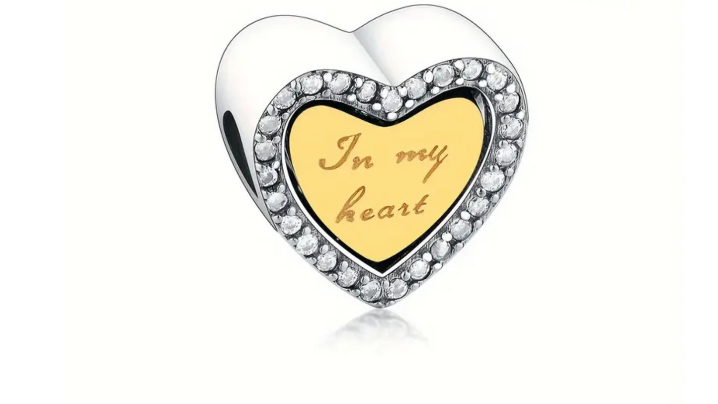 Charm Corazon Dorado "In My Heart"