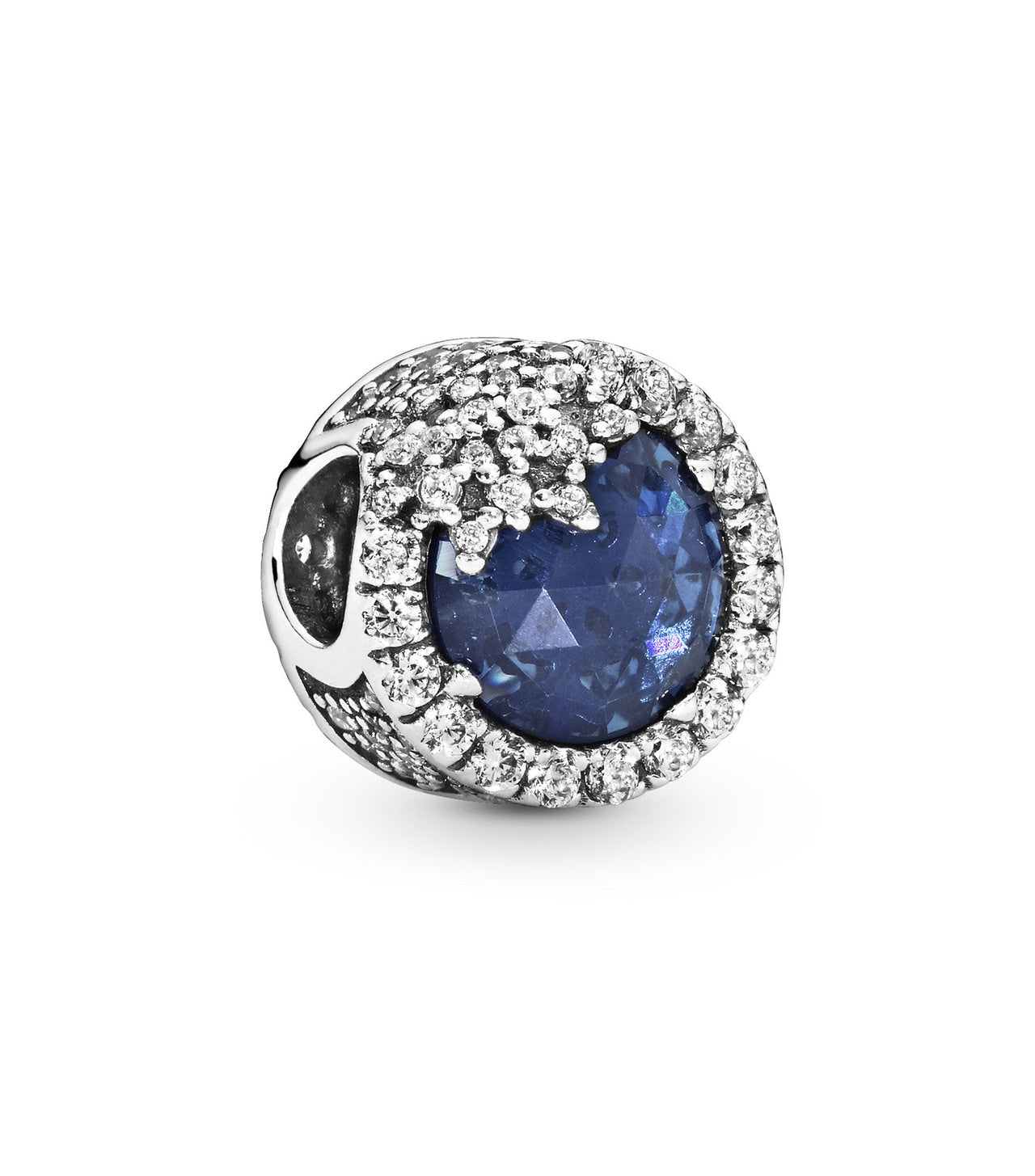 Charm Copo de Nieve Azul Diamantado