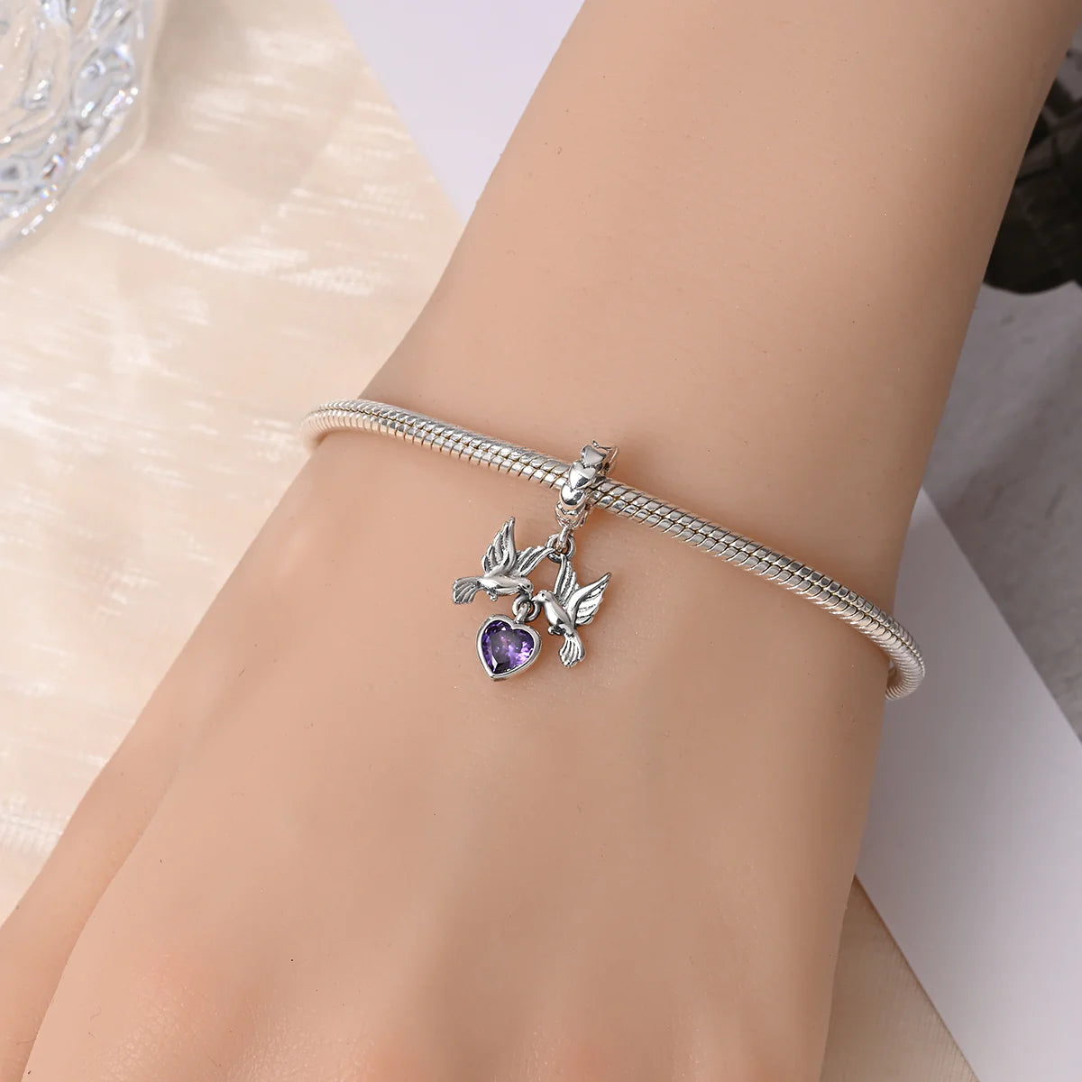 Charm Palomas de la Paz "Corazon Peace"