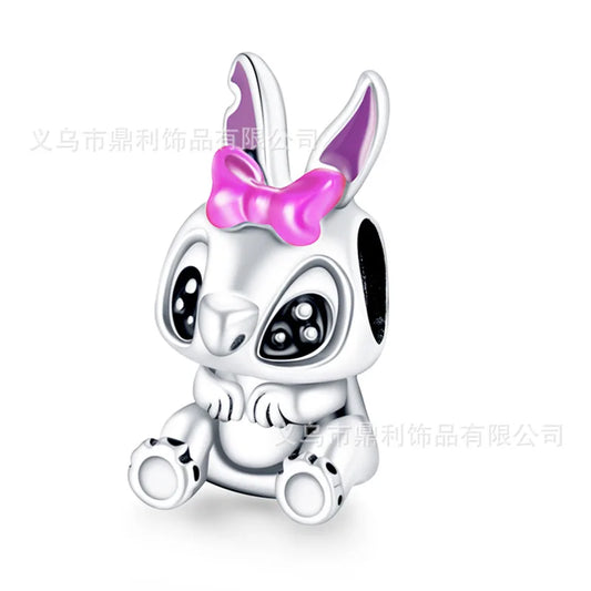 Charm Conejito con Moño Rosa