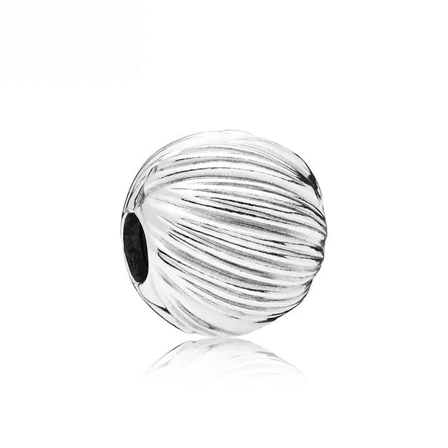 Charm Abalorio Plateado Resplandeciente