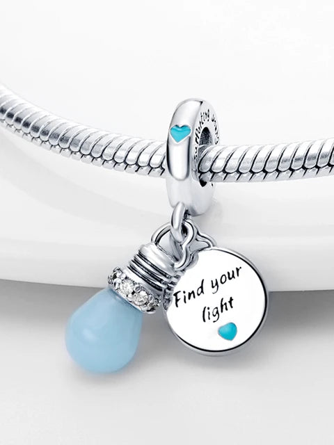 Charm Foco Azul "Find you light"