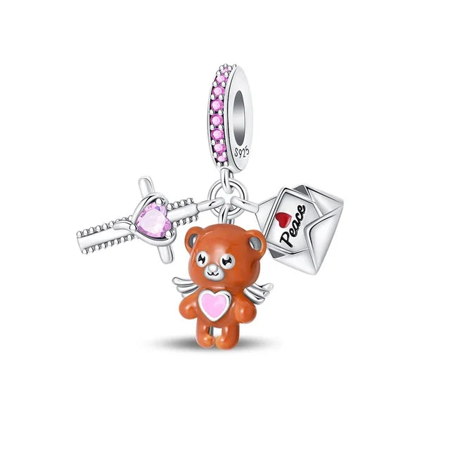 Charm Osito, Carta y Cruz