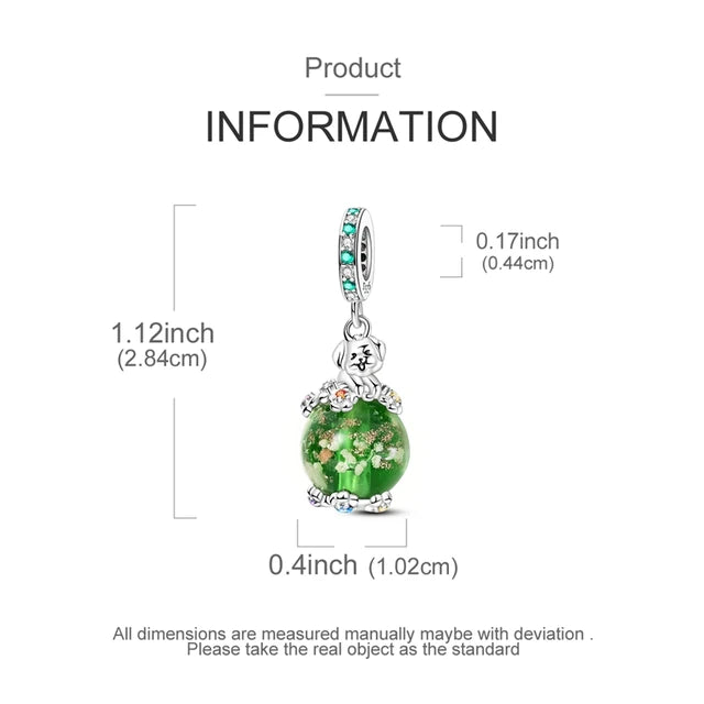 Charm Esfera Verde y Perrito
