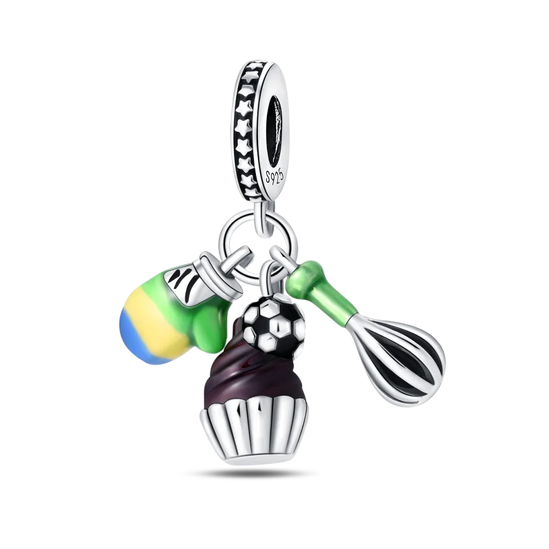 Charm Cupcake, Balón, Batidor y Guante