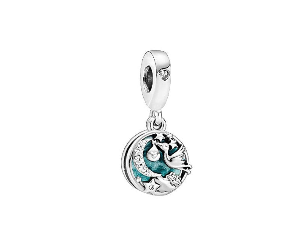 Charm Cigueña, Luna y Estrellas