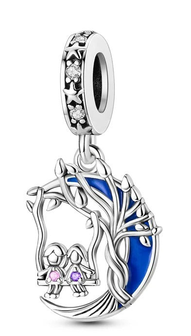 Charm Árbol de la Vida, Luna y Hermanas