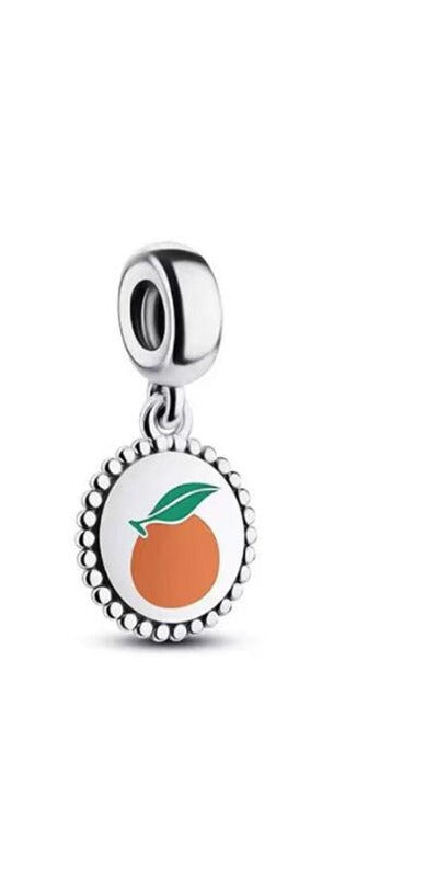 Charm Naranja entre Diamantes