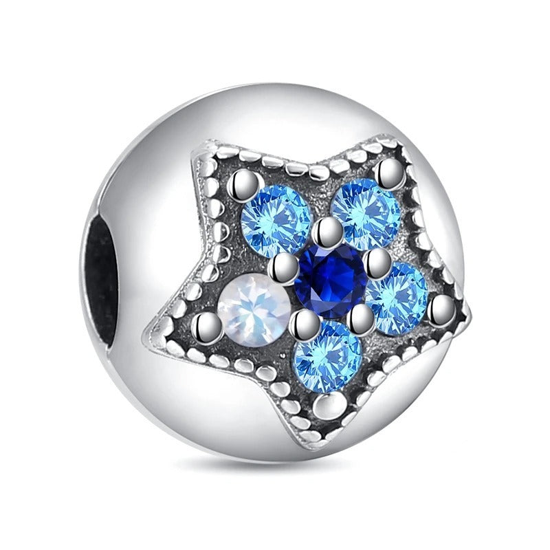 Charm Estrella con Gemas Azules