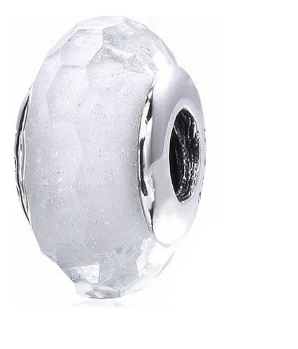 Charm Abalorio Blanco Cristal