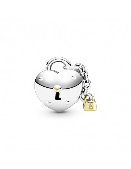 Charm Candado de Amor Plata y Candado Dorado