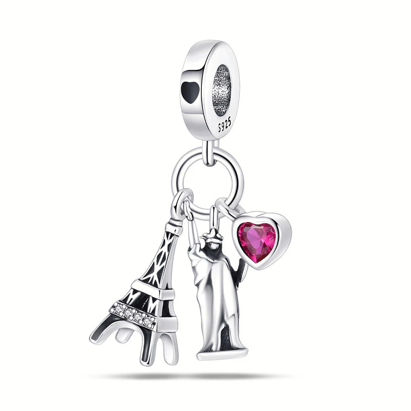 Charm Torre Eiffel, Estatua de la Libertad y Corazón