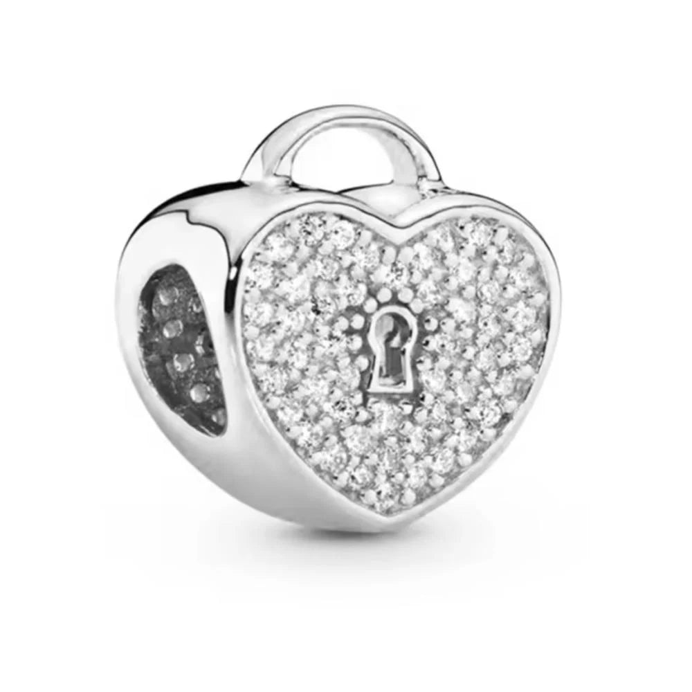 Charm Candado de Amor Con Diamantes