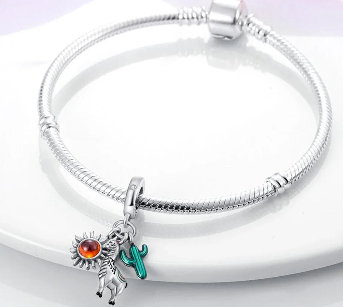 Charm Llama & Cactus